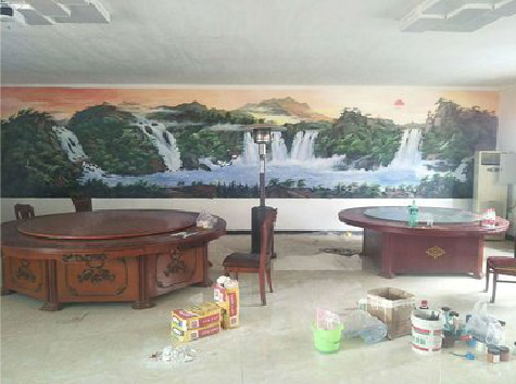 紫云墙绘-写实风景