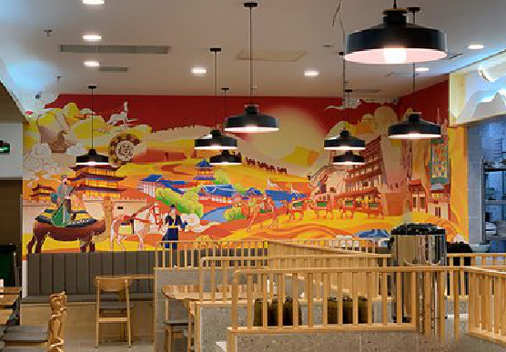 紫云商业空间彩绘介绍。