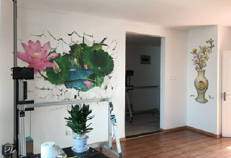 紫云墙体彩绘相比墙纸的优势。