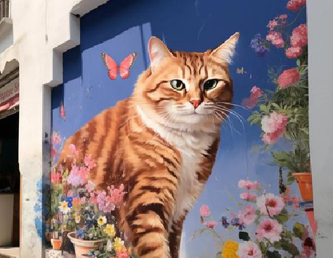 紫云自己绘制有个性的手绘墙