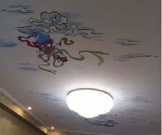 紫云如何快速绘制天花板上的手绘墙？