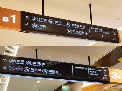 紫云如何通过商场标识牌引导客流分布？